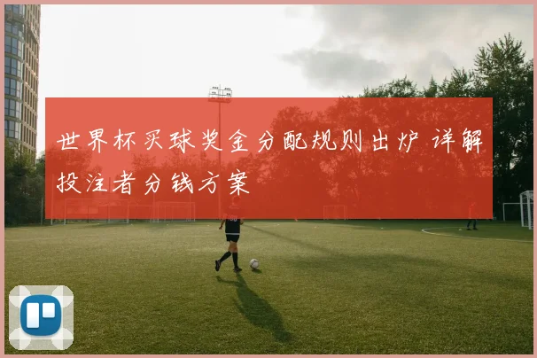 世界杯买球奖金分配规则出炉 详解投注者分钱方案